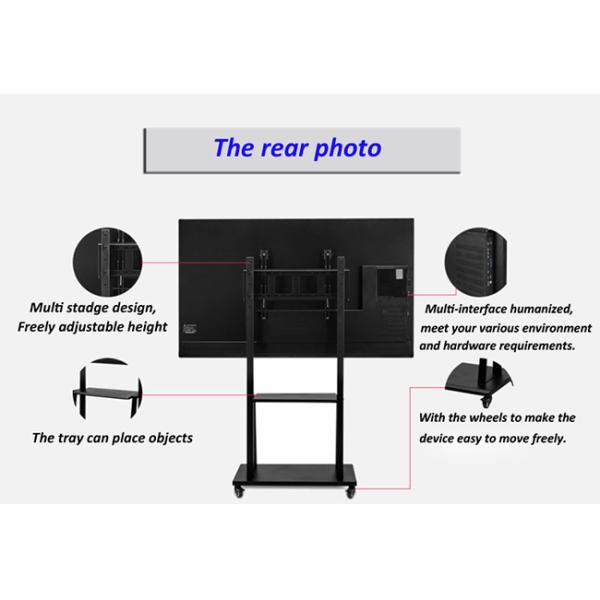 86 Inch IR Touch Interactive LCD Smartboard Flat Panel Whiteboard With Built In I5 Computer