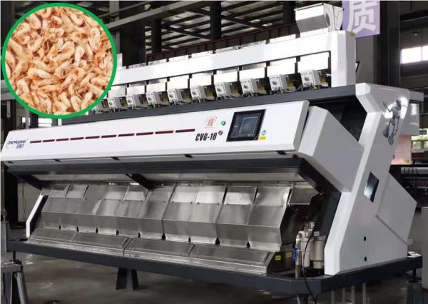 Quality 640 Channels Shrimp Sorting Machine 4-5.5 T/H Fish Color Sorter for sale