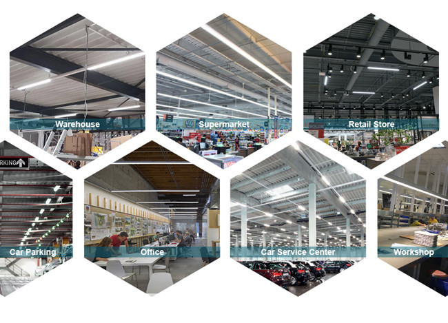 1200mm Pre Wired LED Linear Lighting System , Plug and Play Trunking Rail