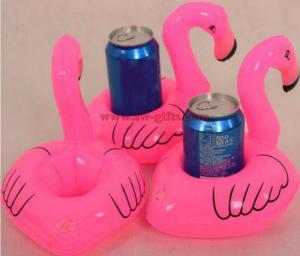 Mini Flamingo Floating Inflatable Coasters Drink Cell Phone Holder Stand Pool Event & Party Decoration Toy For Kids