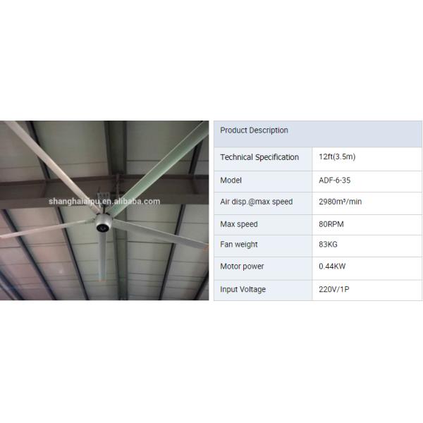 Big Wind Industrial Size Ceiling Fans 16ft Large Diameter For Warehouse