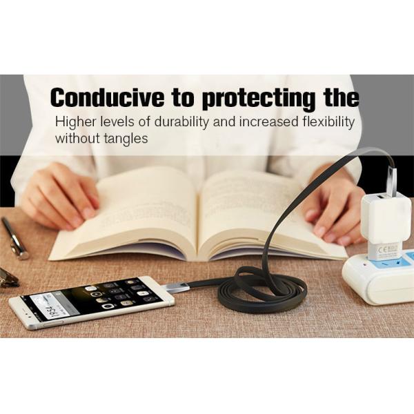 Black 2.4A Zinc alloy data cable USB 2 Triphenyl Phosphate C Cable, Speed 480mbps