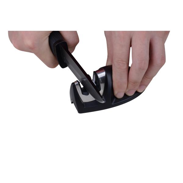 Mini Shaped Ceramic Knife Sharpener , Compact Knife Sharpener With PVC Box Package