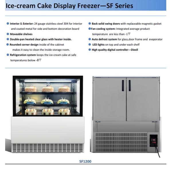 18 CU.FT Refrigerated Display Cabinets In Bakeries 220V 50HZ