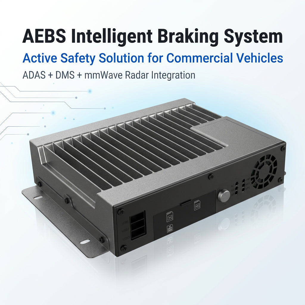 AEBS Automatic Emergency Braking System with 77GHz Millimeter Wave Radar ADAS + DMS and 4G GPS Tracking for Vehicle Safety