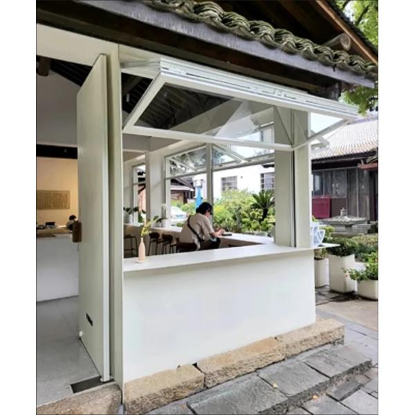 Harvest Grape Arbor Folding Window Allowing Direct Cluster Picking from Kitchen Areas