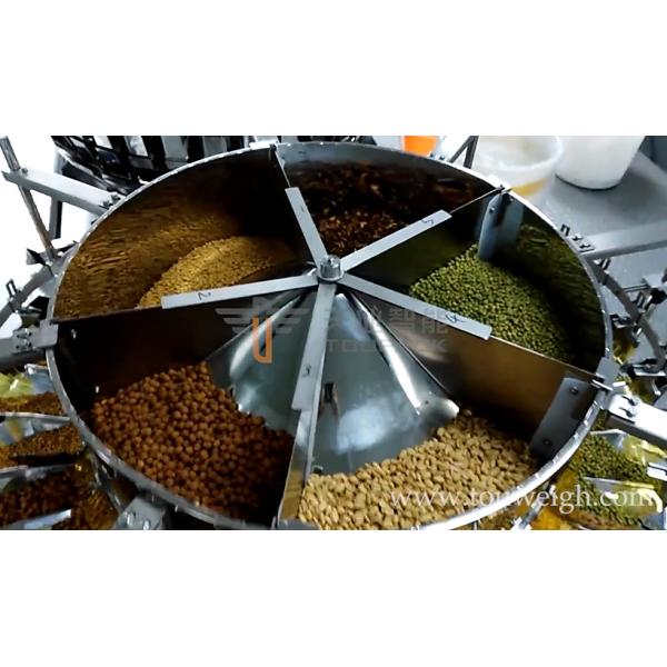 Nuts Scale Multihead Weigher 0.8L Dimple Pate With MCU Control System