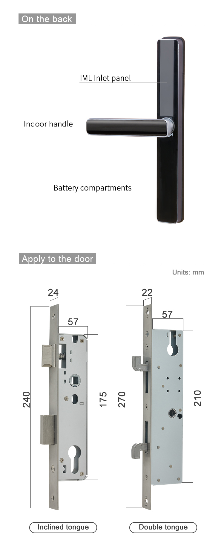 Tuya App Control Intelligent Smart Door Lock Phone Fingerprint Code Open For Home Security