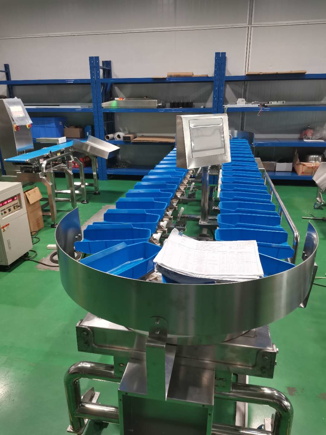 Food Grader Circular Multi Weight Sorting Machine With Conveyor Belt