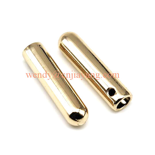 jiayang aglet metal gun color 25mm flat cord laser logo metal tipping for hoodies