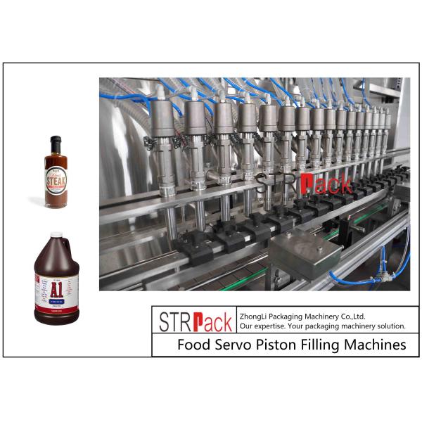 Lobe Pumps Automatic Liquid Filling Machine For Chunk Paste