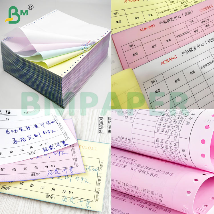 48-80 GSM Colored Coated NCR Non-carbon Paper for coping and writing