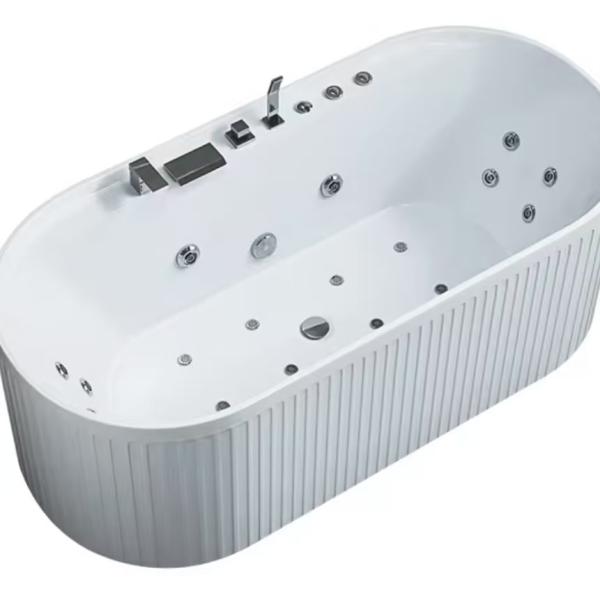 Lightweight Jacuzzi Bathtubs 60 Inch Jetted Tub High Gloss Anti Yellowing