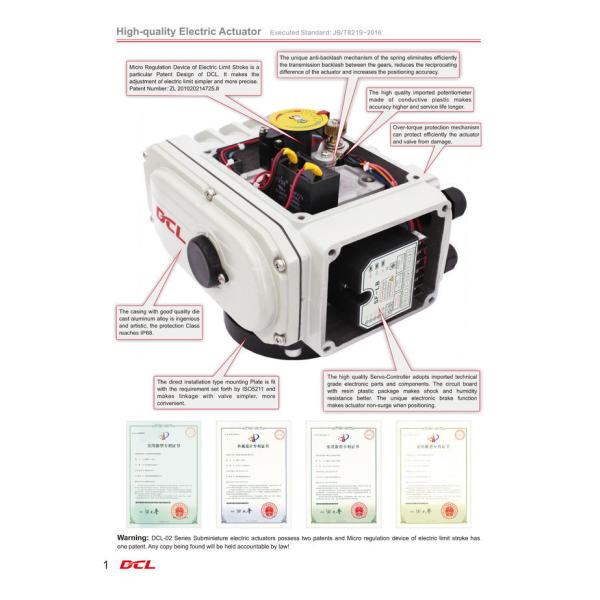 Waterproof IP67 200000 Times Smart Electric Actuator