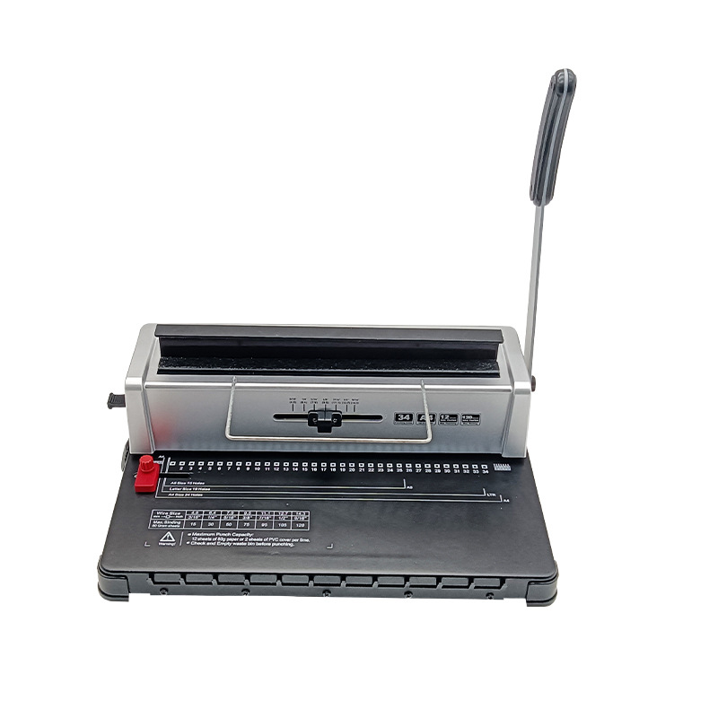Manual Comb Binding Machine for Heavy Duty Spiral Coil Binding 34 Hole Iron Ring Usage