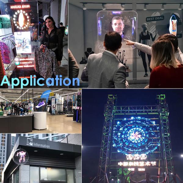 Holograma 3D 4 Blades Projection Display 3D Hologram Led Fan 3D Holographic Video Wifi Holograms Fan