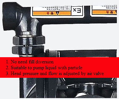 Cast Steel Pneumatic Diaphragm Pump For Sewage Diaphragm 7 Bar DN50