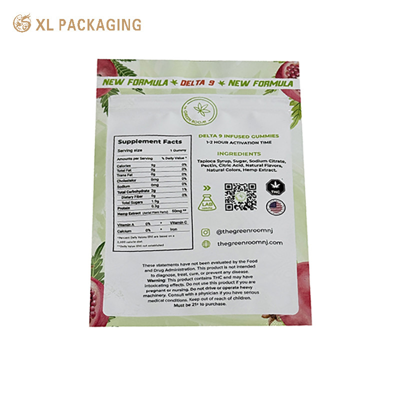 Smell Proof Ziplock Packaging Bag Resealable 1 Gram 4g Custom Printed Candy 3.5g Mylar Bags