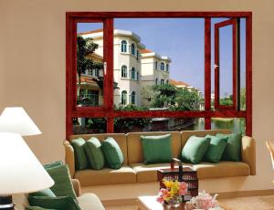 China Energy Saving Wood Aluminium Windows Red Oak Wood For Commercial Projects wholesale