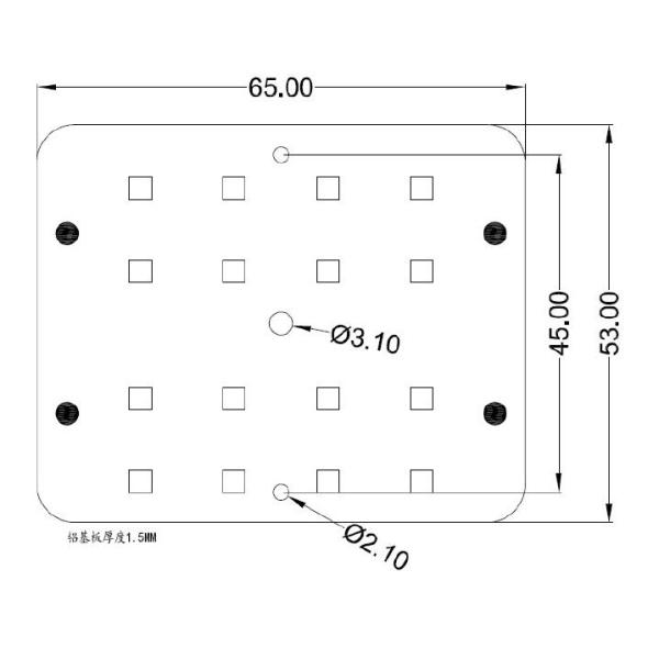 16 In 1 Bridgelux LED Street Light Lens High Efficiency With PCB Module