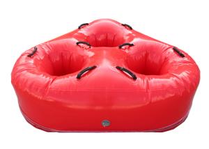 China 1.7x1.7x0.5m PVC Tarpaulin Inflatable Water Games Boat wholesale