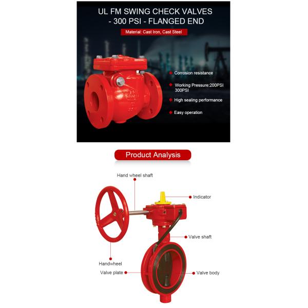 Ductile Iron DN65 Fire Fighting Valves 6 Inch Precision Casting
