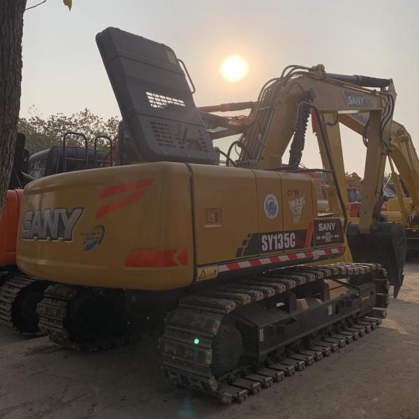 Quality 13000KG Second Hand Used SANY SY135C Crawler Excavator Digger With Low Working Time for sale
