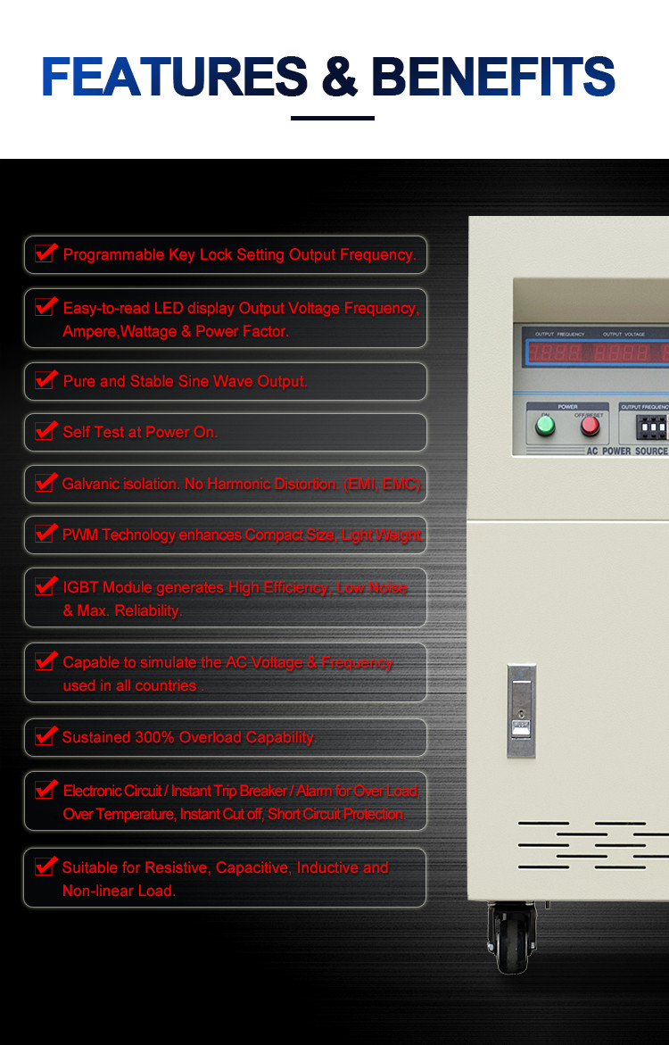 Small Custom Electric Frequency Converter 3 Phase Input 3 Phase Output