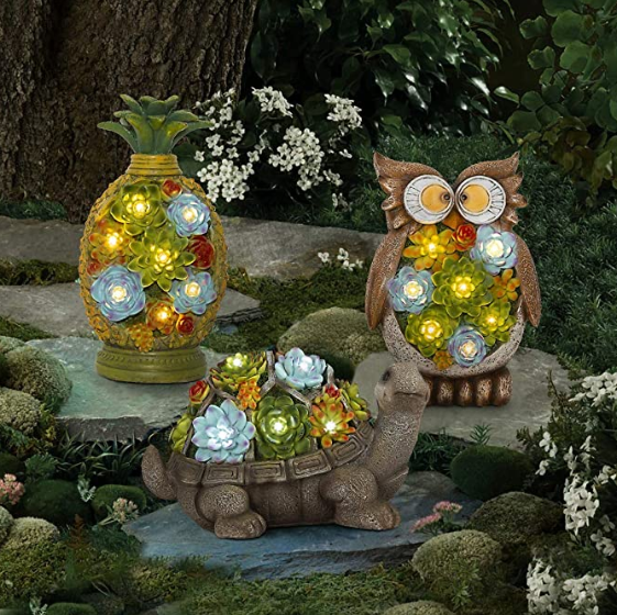 Turtle Shape 7Leds Outdoor Solar Garden Statues