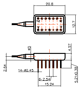 Compact PIN Field Effect Transistor High Sensitivity For Fiber Optic Gyroscope