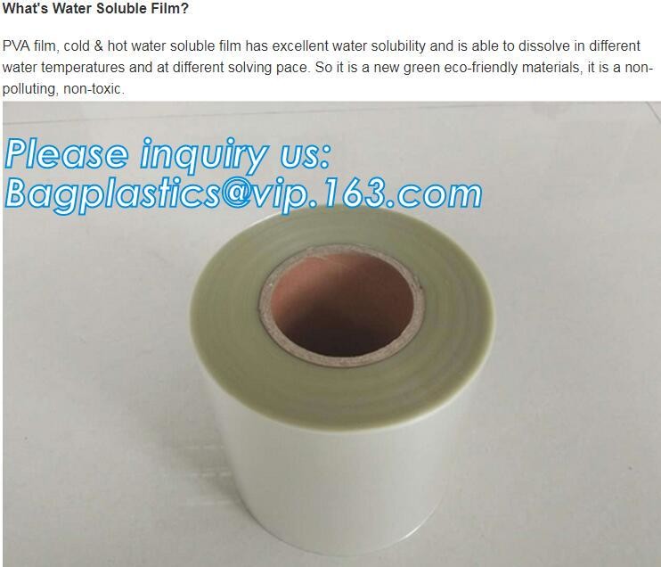 PEVA Water Soluble Plastic Laundry Bags, recycle bag, Cold Water Soluble Dissolvable Plastic Bags PVA Bag