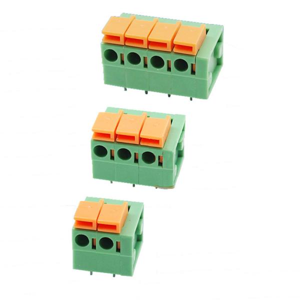 Quality 5.08mm Pitch PCB Screwless Spring Terminal Block Horizontal Wiring Entry for sale