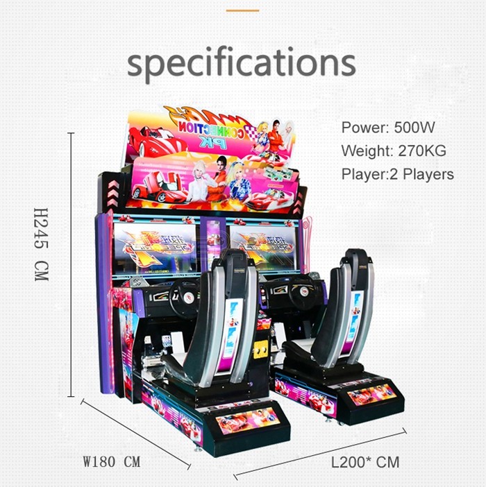 Double Players Outrun Racing Simulator Racing Game Machine With Red Seats