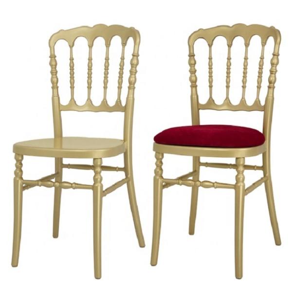 Quality Customized Gold Stackable Banquet Chairs Golden Reception Hall Chairs for sale