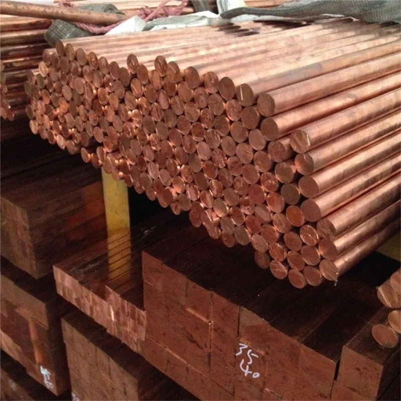 6mm 90mm 100mm Copper Round Rod Clad Steel Rod ASTM C1100 Polished