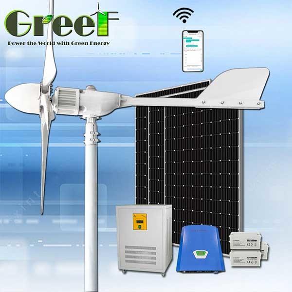 Quality Complete Off Grid Horizontal Axis Wind Generator 5KW 10KW 12m/s for sale