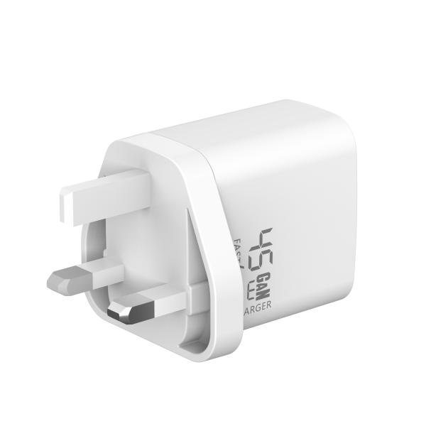 45W GaN Fast Charging USB C Charger Display Color Adapter For Laptops, Smart Phones, Tablets And Thousands