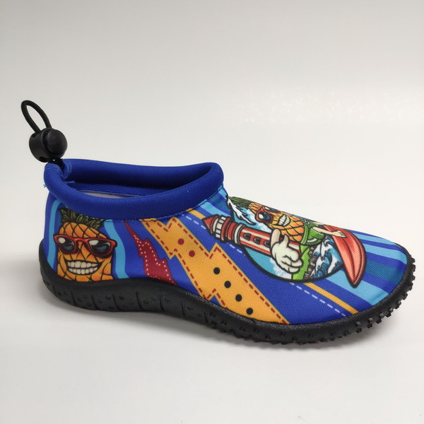 Reusable Pineapple Printed Water Aqua Shoes For Ladies