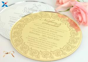 Round Shape Acrylic Gifts / Acrylic Wedding Invitation Cards With Different Color