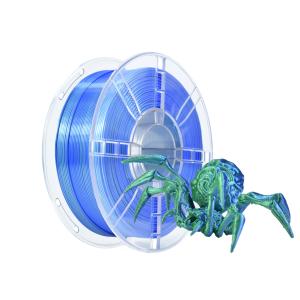 China 1000g Silk Dual Color 3D Printer Filament PLA Plus Toughness Enhanceds Green Blue wholesale