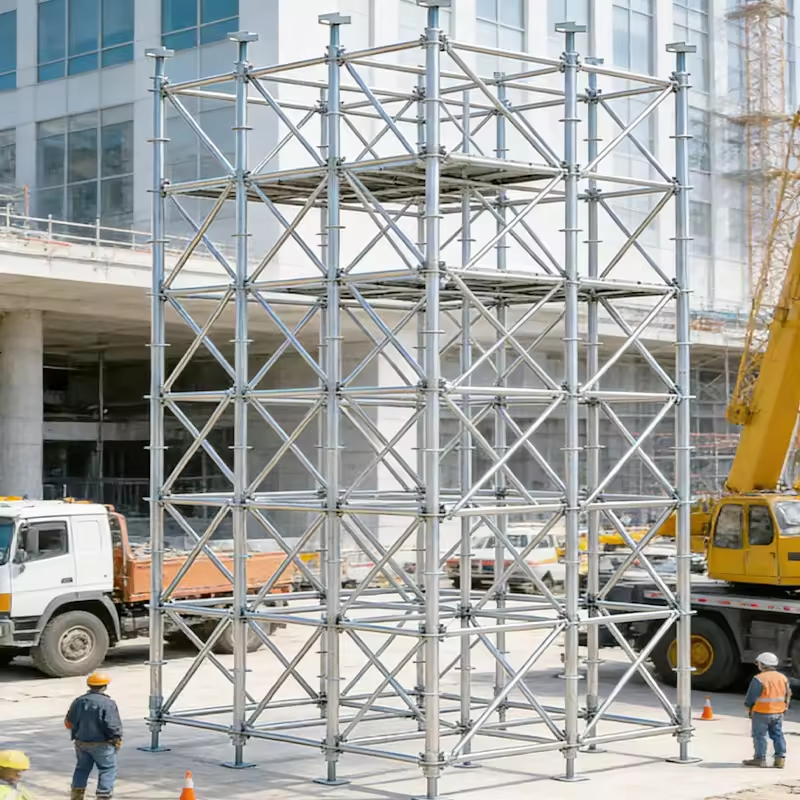 2500MM Hot-dip Galvanized Ringlock Socket Support System with High Load Capacity for Industrial Installations