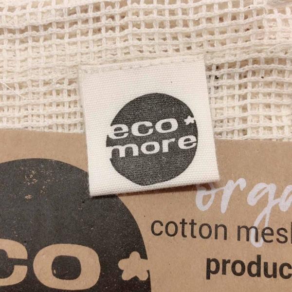 Drawstring Reusable Label Logo Organic Cotton Mesh Bag