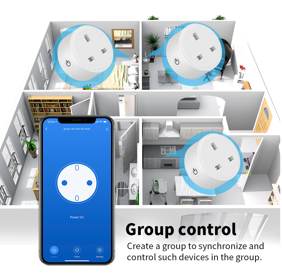 Tuya 3.0 Zigbee Smart Socket UK Plug Realizes Smart Wifi Bulb Socket