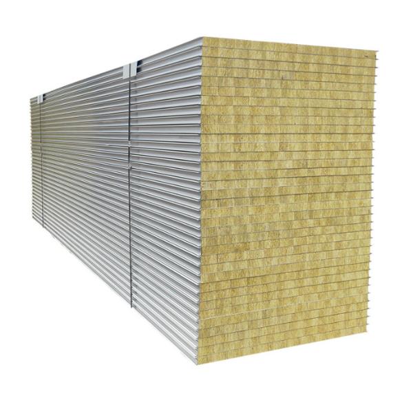 Quality A Class High Density Rock Wool Sandwich Panel Board Water Repellent for sale