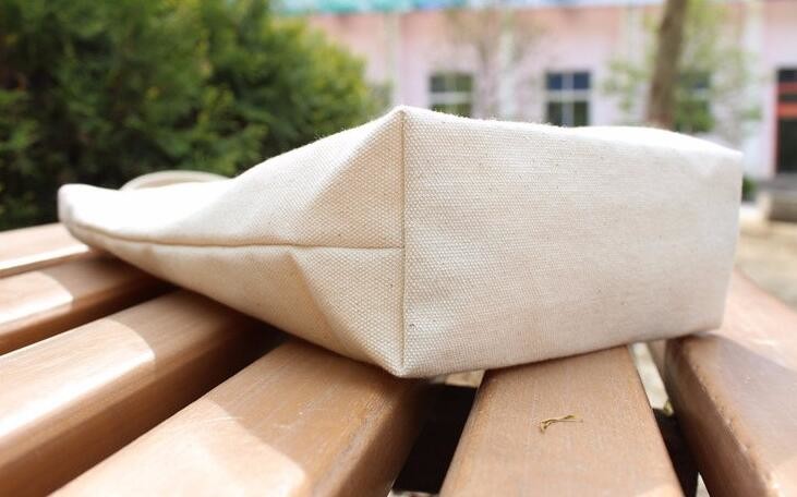 Custom silk screen printed Cotton material handle style blank natural cotton canvas bag without logo bagplastics bagease