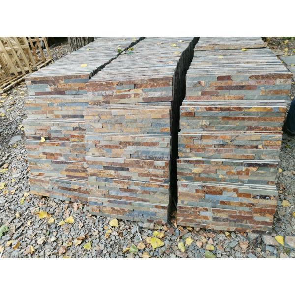 2-2.5cm Thickness Rust 150x600mm Interior Stacked Stone