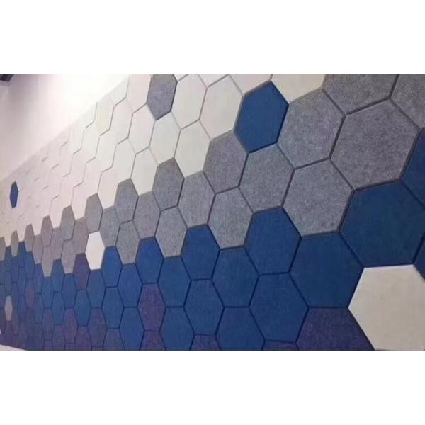 Self Adhesive Wall Decorative PET Sound Absorbing Insulation Panels Circular