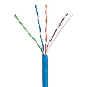 CMR 24AWG UTP CAT5E Cable PVC 100MHz Cat5e Plenum Blue 1000 Feet