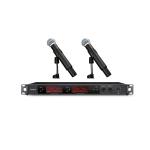 OEM 0DM Dual Channel Wireless Mic system Built In Spectrum Analyzer