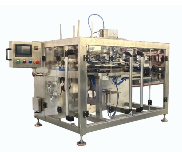 Quality 40mm Depth Horizontal Pouch Sealing Machine , 3PH PLC Premade Pouch Filling Sealing Machine for sale
